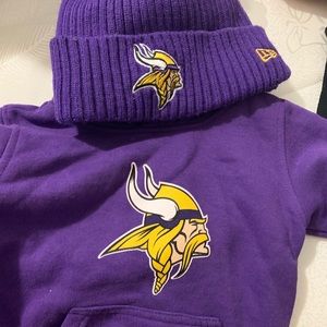 Toddler Vikings hoodie and hat